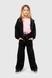 Спортивний костюм для дівчинки (кофта, штани) Viollen 2176 164 см Чорний (2000989944928D) Фото 1 з 16