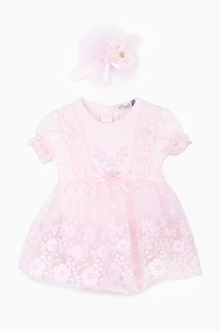 Фото Боди-платье праздничное Mini born 3085 56 см Розовый (2000989577232D)