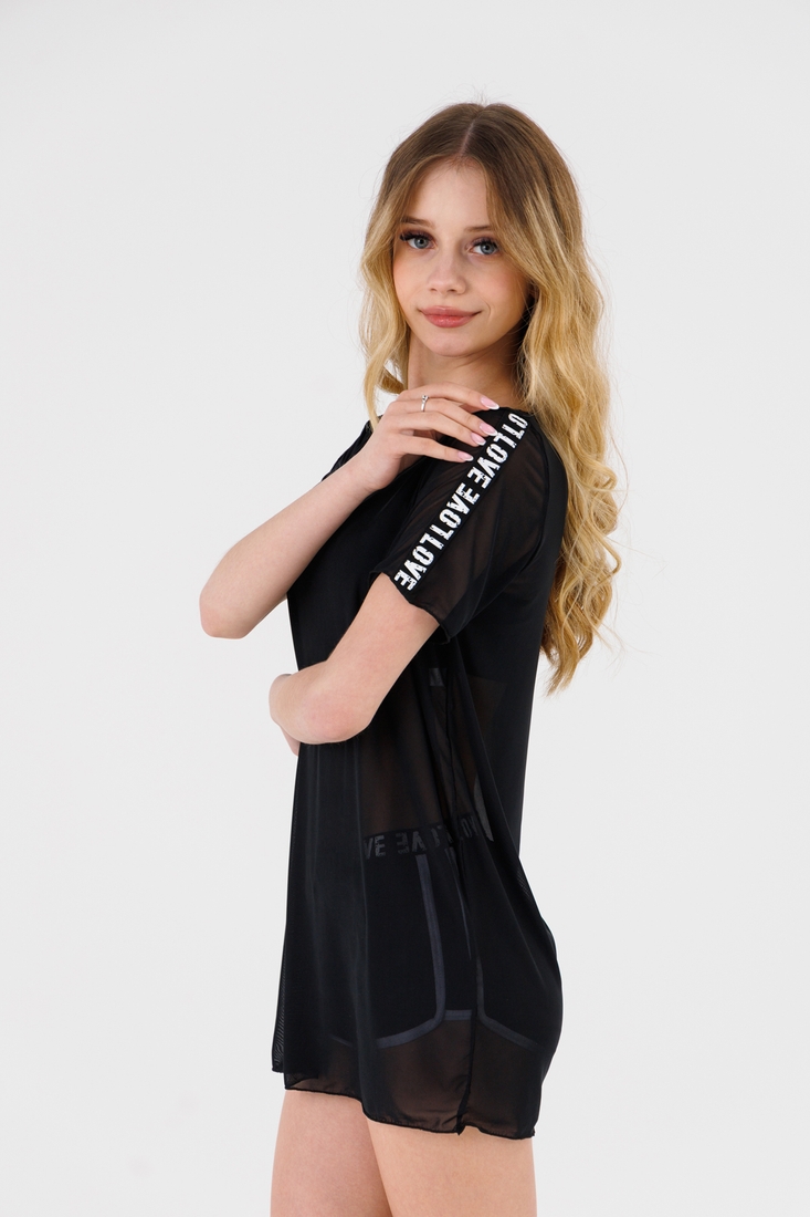 Фото Комплект футболка+топ+шорти для дівчинки TREBA A626 160 см Чорний (2000990366658S)