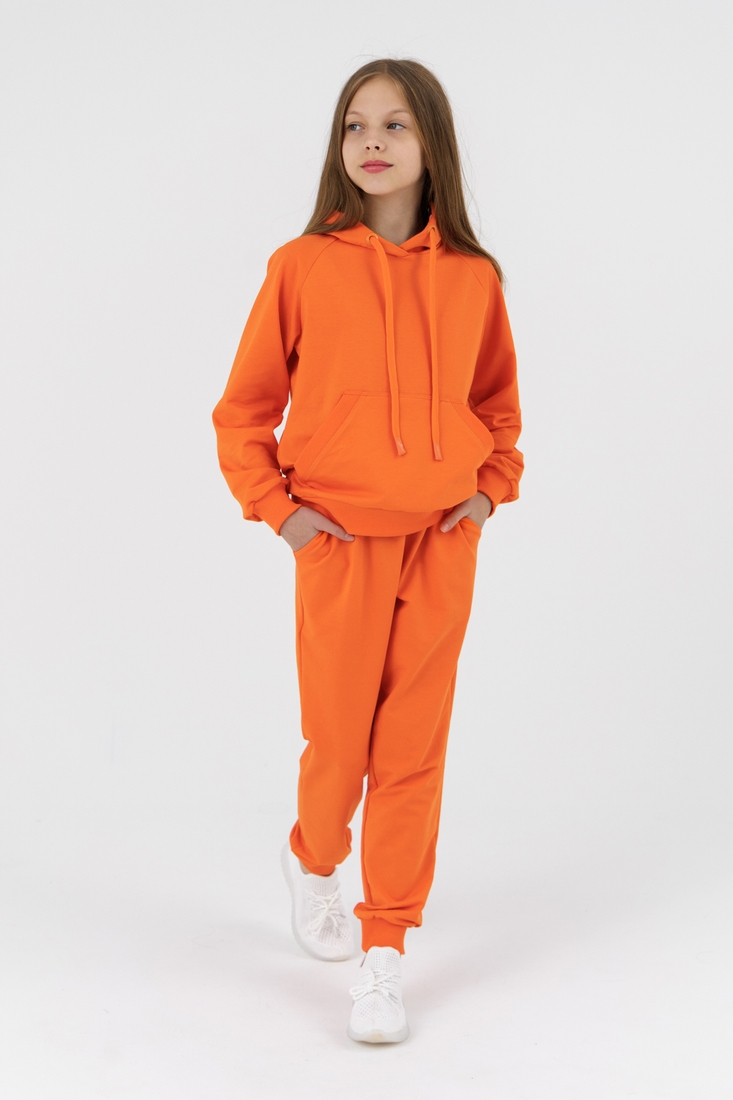 Фото Костюм худи+штаны детский Dinomin DM2401 140 см Оранжевый (2000990557940D)