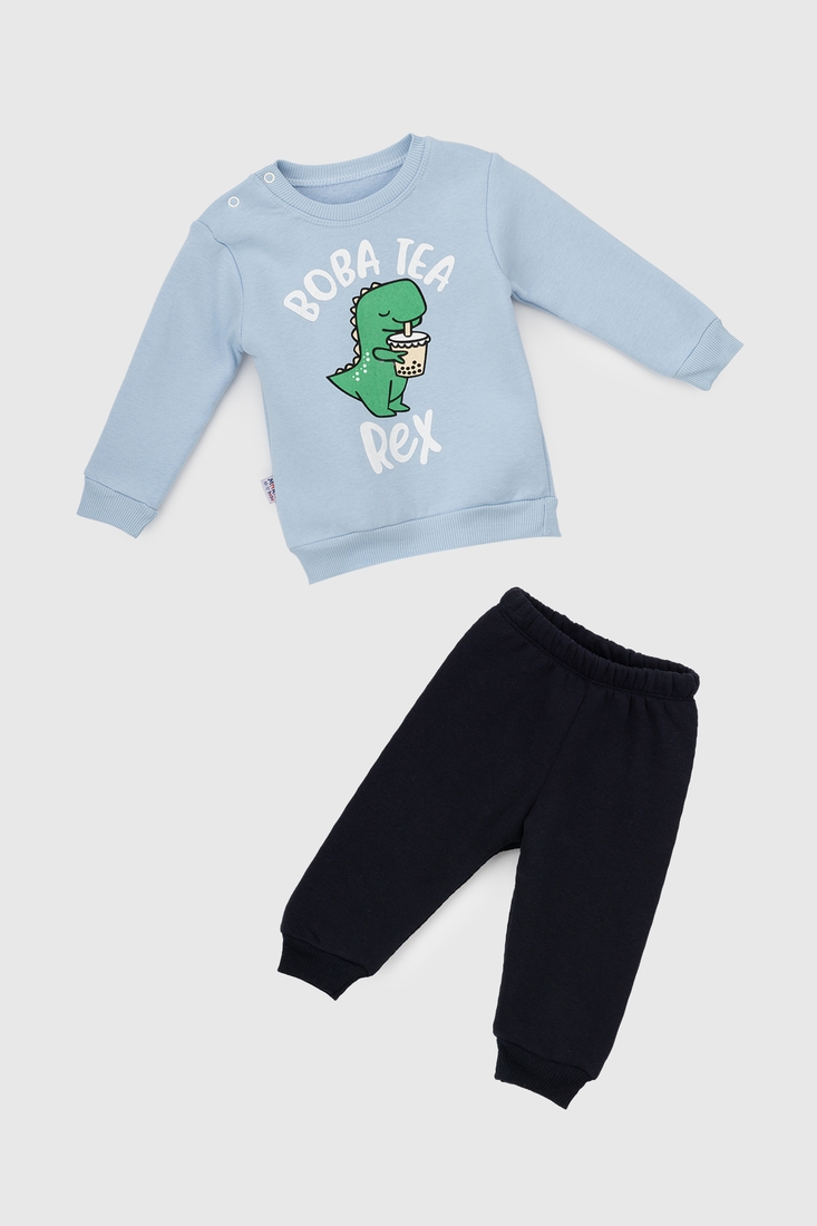 Фото Костюм малявка (свитшот+штаны) для мальчика Baby Show 1105 92 см Голубой (2000990120977W)