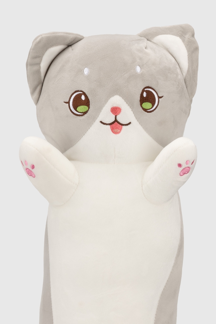 Фото М'яка іграшка-обіймашка Кіт батон 100 см JR62133 Сірий (2000990684233)