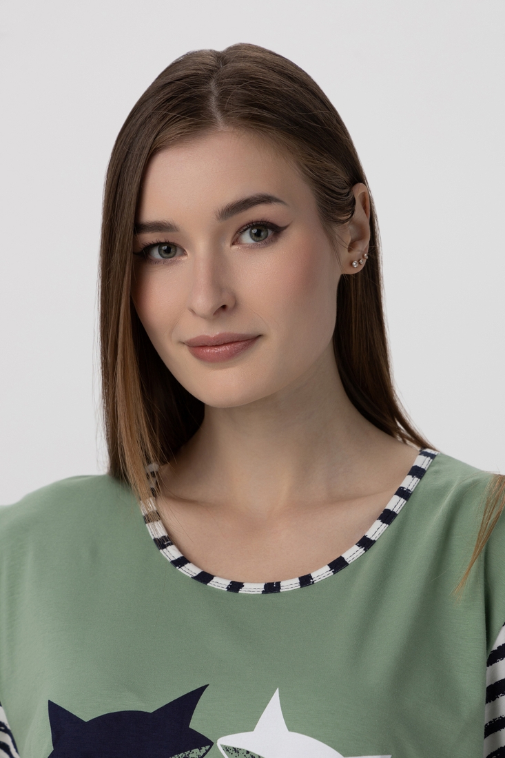 Фото Нічна сорочка жіноча Nicoletta 84121 5XL Зелений (2000990160010А)