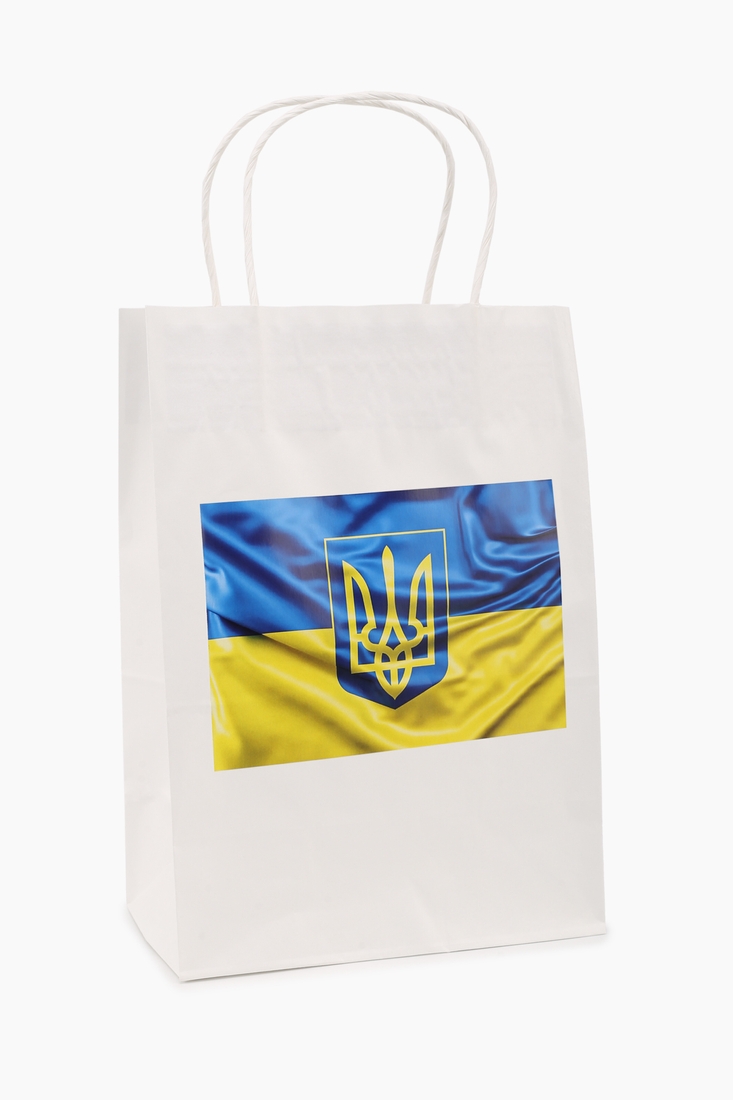 Фото Пакет патриотический "Флаг Украины, герб" 28 х 19 х 11 см, бумага (2000989130956)