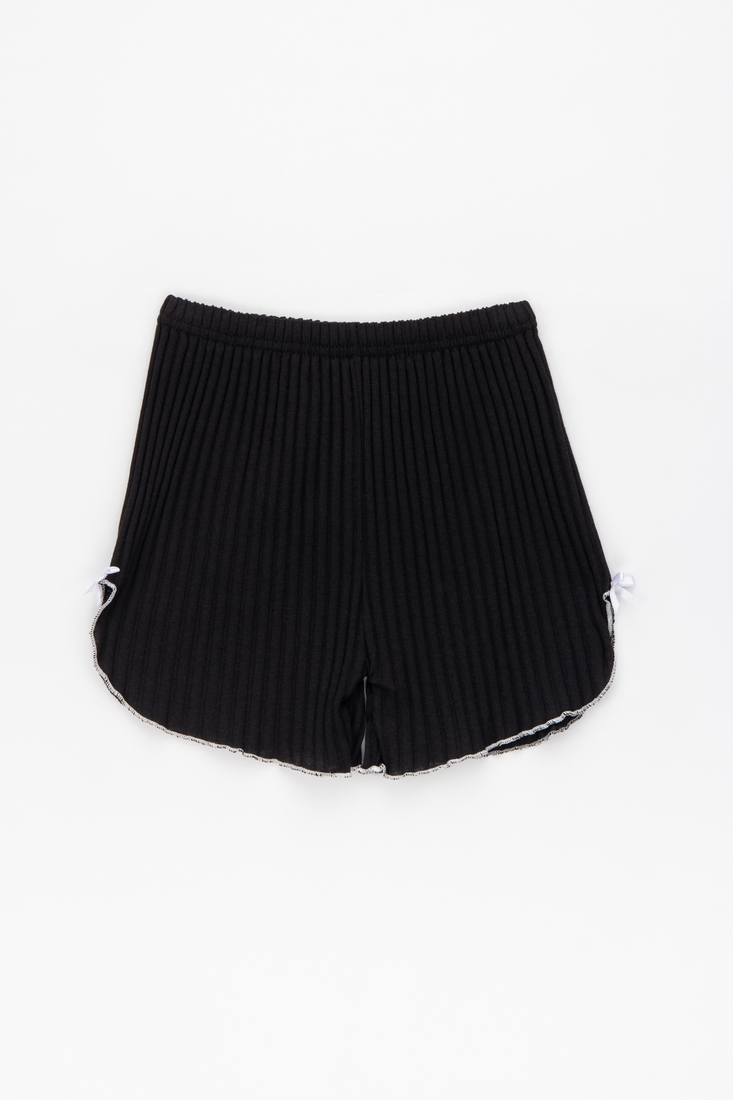 Фото Пижамные шорты женские KESIMOGLU Рубчик 080 2XL Черный (2000989572718А)