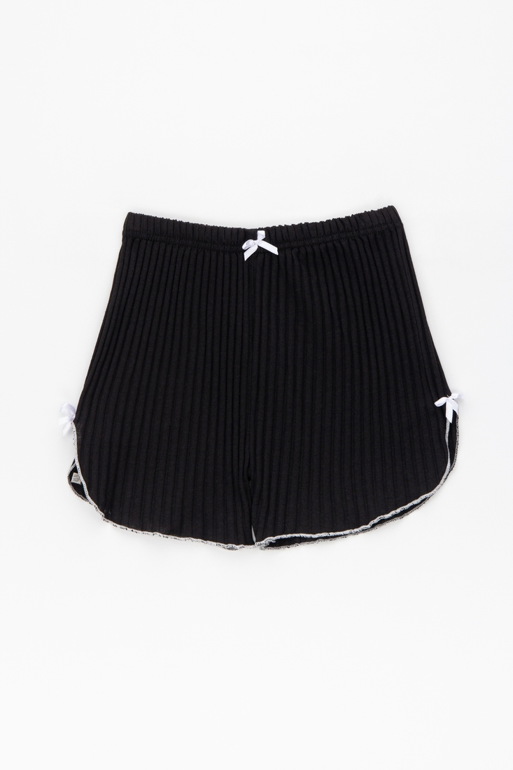 Фото Пижамные шорты женские KESIMOGLU Рубчик 080 2XL Черный (2000989572718А)