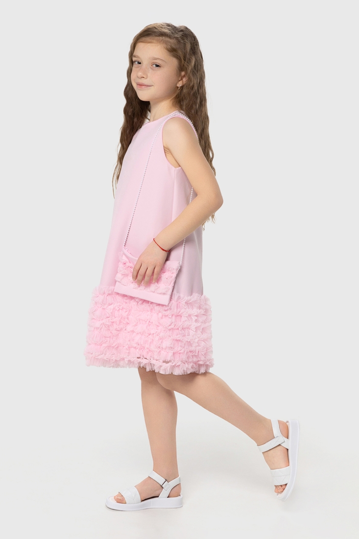 Фото Сукня бальна з візерунком для дівчинки Wecan 24087 152 см Рожевий (2000990257352A)