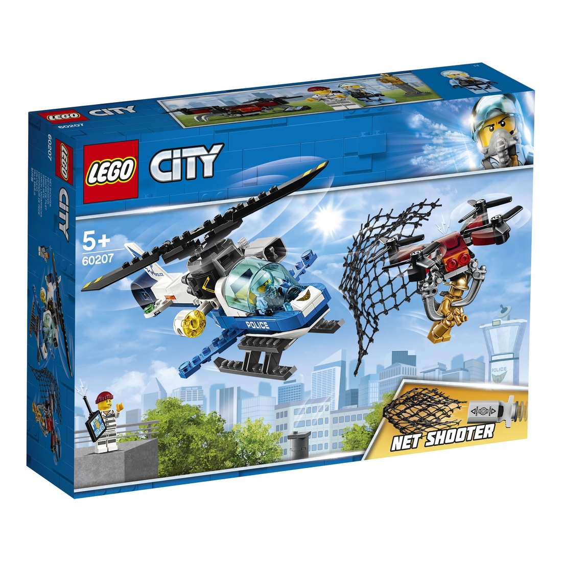 Фото Конструктор LEGO City Воздушная полиция преследование с дроном (60207)