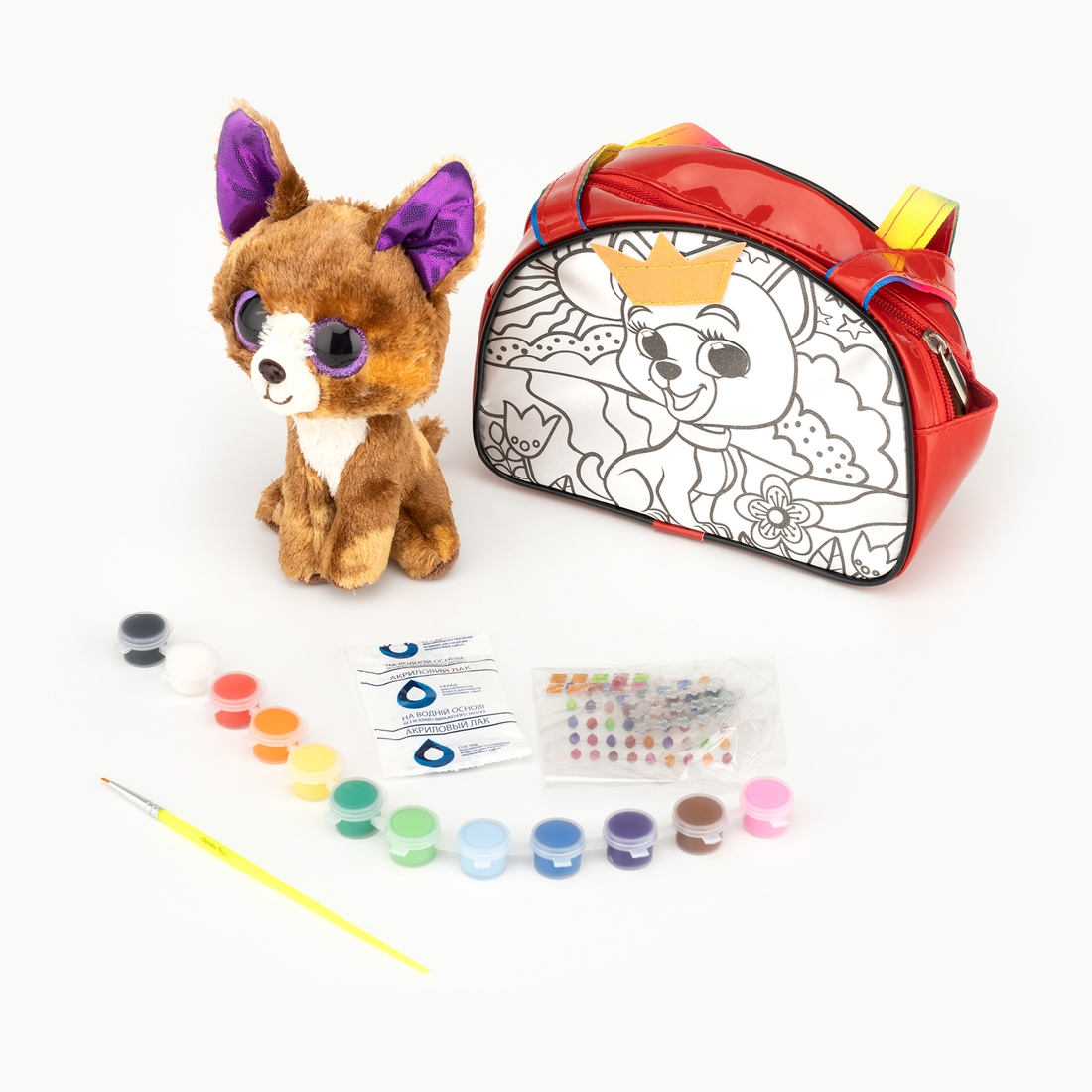 Фото Набір креативної творчості "ROYAL PETS " сумочка з собачками Danko Toys RP-01-07 Фіолетовий (2000989844891)