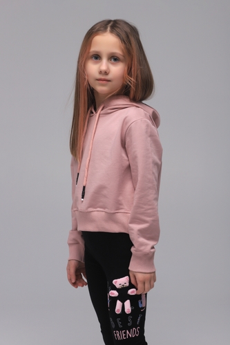 Фото Худі для дівчинки однотонний Deniz 678 152 см Рожевий (2000989444688D)