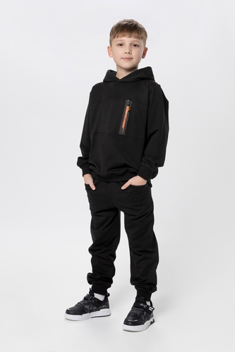 Фото Костюм для мальчика (худи+штаны) Ecrin 2503 140 см Черный (2000990222572D)