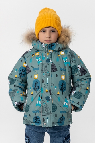 Фото Куртка зимова для хлопчика Snowgenius H33-040 116 см Оливковий (2000989628446W)