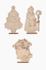 Набор деревянных новогодних украшений 3 шт. 71695 (2400600609012)(NY) Фото 1 из 4