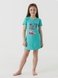 Нічна сорочка для дівчинки Mini Moon 6391 158-164 см Бірюзовий (2000990526861A) Фото 1 з 13