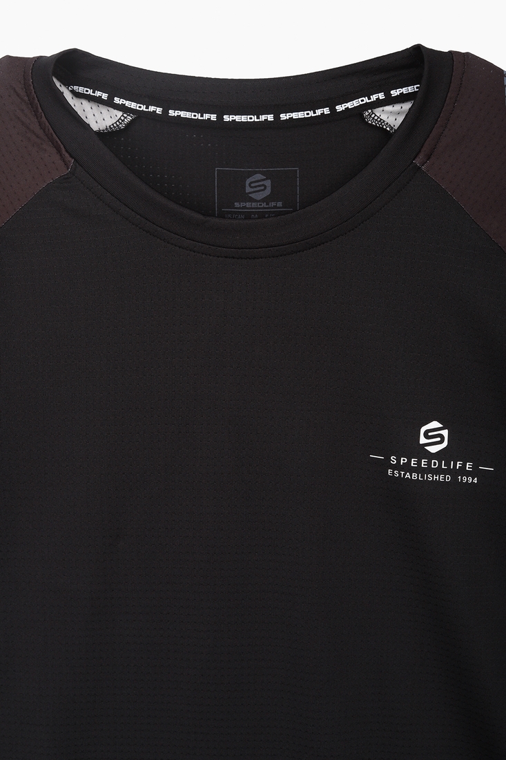Фото Фитнес футболка однотонная мужская Speed Life XF-1512 2XL Черный (2000989516699A)