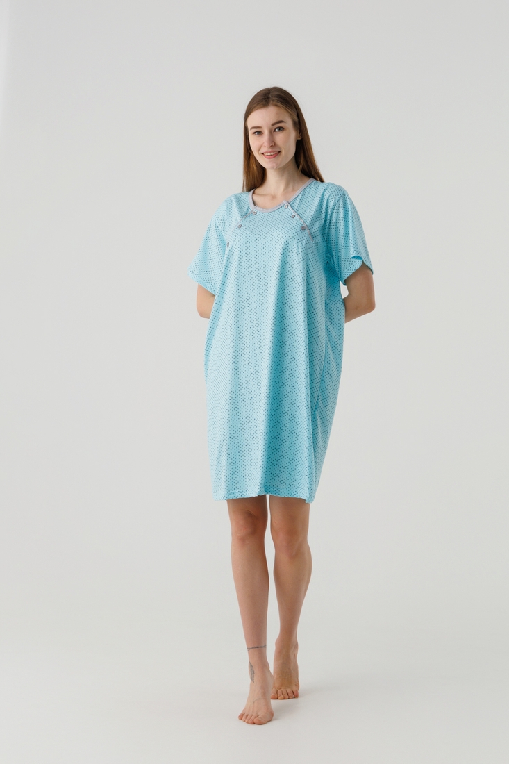 Фото Комплект халат+рубашка женский Sevgi 679 XL Серо-голубой (2000990512680A)