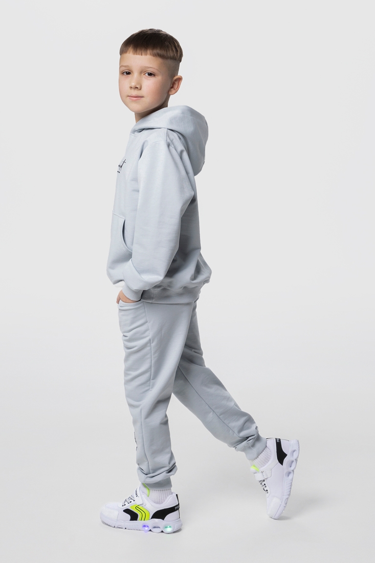 Фото Костюм для хлопчика (худі+штани) Ecrin 2501 140 см Сірий (2000990222824D)
