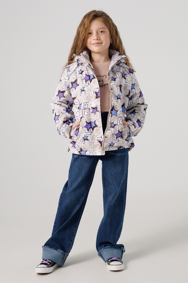 Фото Куртка для дівчинки Snowgenius D639-07 140 см Бежевий (2000990235466D)