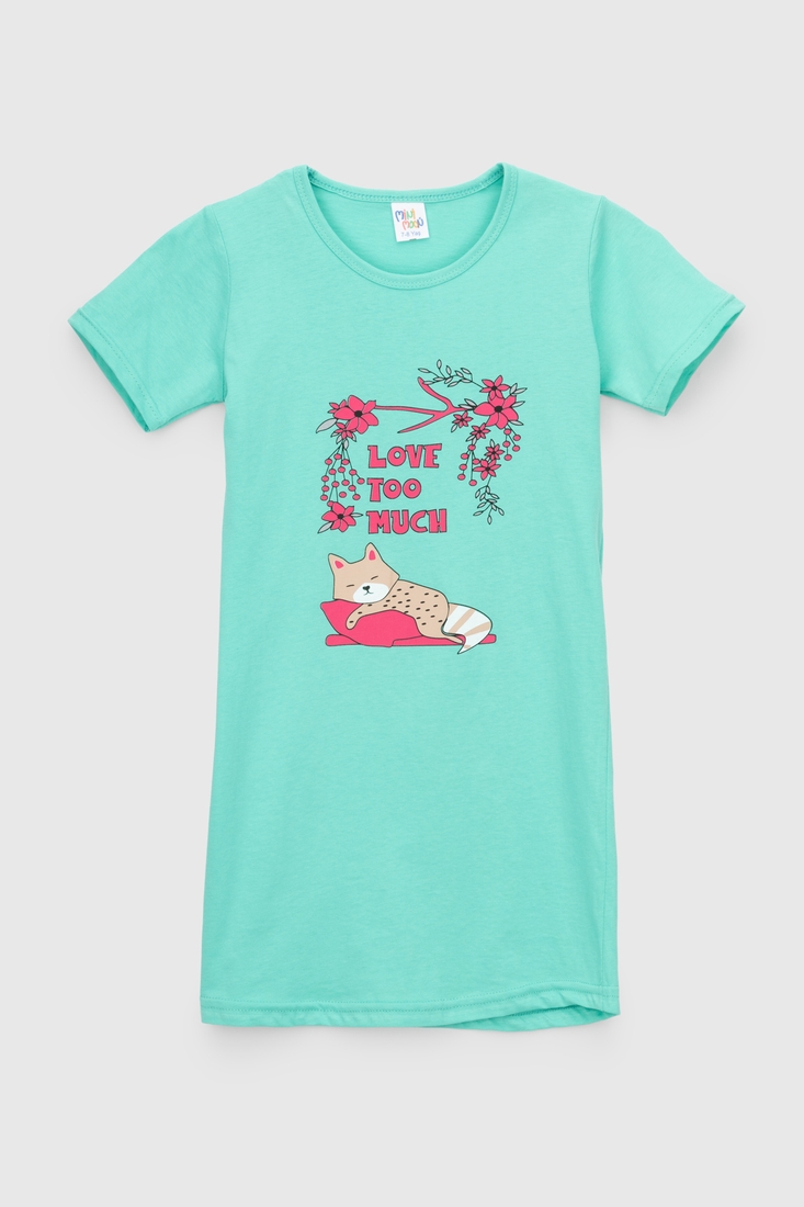 Фото Ночная рубашка для девочки Mini Moon 6391 158-164 см Бирюзовый (2000990526861A)