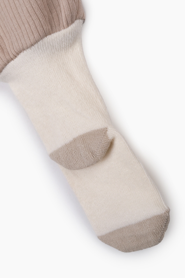 Фото Повзунки зі шкарпетками Sundoll 1209 80 см Бежевий (2000989472544D)