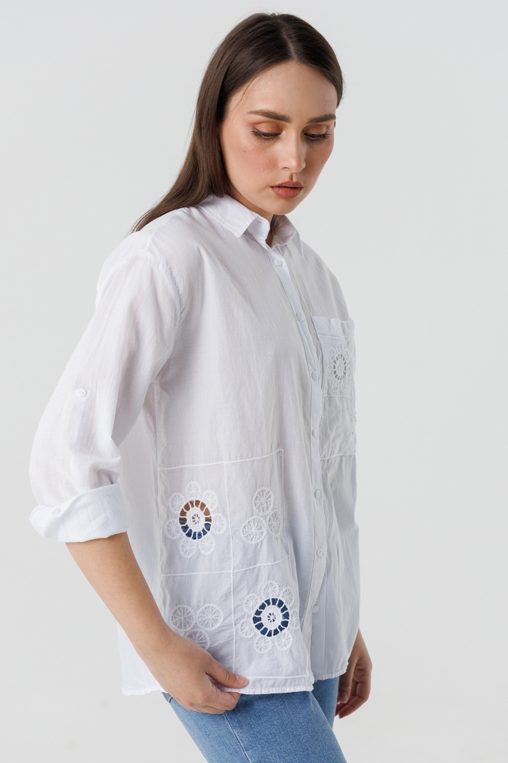 Фото Рубашка однотонная женская AYN 1963 S Белый (2000990421562S)