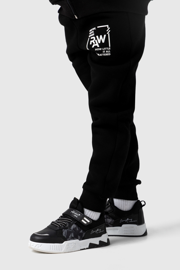 Фото Спортивний костюм для хлопчика (світшот, штани) Ecrin 2027 134 см Чорний (2000990230812W)