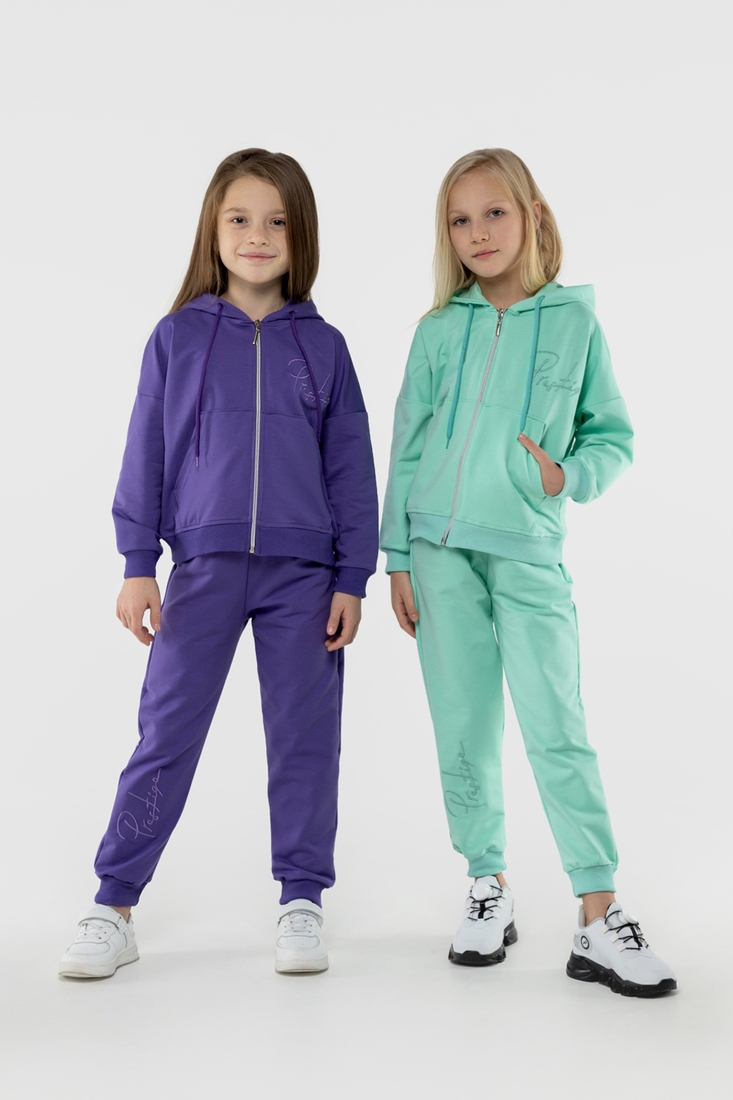 Фото Спортивный костюм (кофта, штаны) для девочки Ecrin 4007 140 см Фиолетовый (2000990266415D)