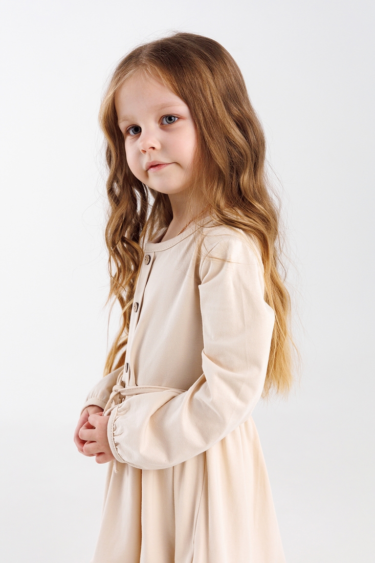 Фото Платье однотонное для девочки Atabey 10364.0 110 см Бежевый (2000990419514D)