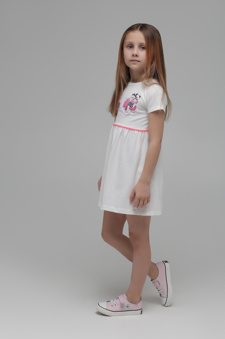 Фото Платье с принтом для девочки Baby Show 23-3092 110 см Молочный (2000989449003S)