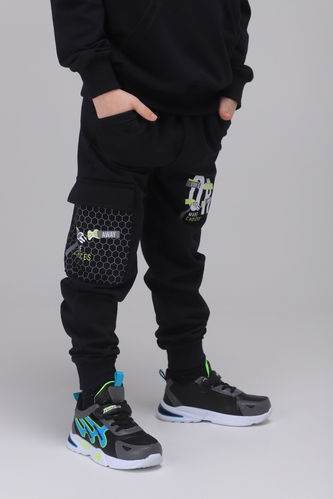 Фото Спортивні штани для хлопчика однотонні Pitiki 228-16 152 см Темно-синій (2000989523376D)