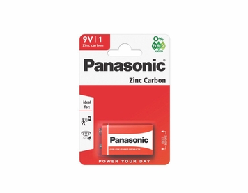 Фото Батарейка PANASONIC крона 6F22/1BL Zinc Carbon (5410853032892)