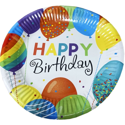 Паперова тарілка "Happy Birthday" Party Хата 1502-5771 17 см 6 шт (2000990660473A)