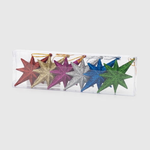 Фото Набор елочных украшений Звезды XD52755 Разноцветный (2002014439089)(NY)