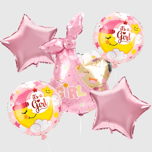 Фото Набір повітряних кульок "Girl" GS52711 Різнокольоровий (2002014446605)