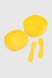 Набор детской силиконовой посуды wo di WD5298 Желтый (2000990385758) Фото 4 из 5