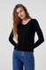 Пуловер однотонний жіночий 8816 L Чорний (2000990337436D) Фото 4 з 11