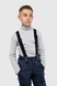 Штани на шлейках для хлопчика EN103 164 см Синій (2000989593980W) Фото 3 з 17