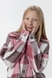 Сорочка з візерунком для дівчинки MyChance К/Р 164 см Коричнево-рожевий (2000990039446D) Фото 2 з 14