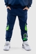 Спортивные штаны для мальчика манжет с принтом Hees 2035 104 см Петроль (2000990162229W) Фото 1 из 13