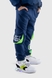Спортивні штани для хлопчика манжет з принтом Hees 2035 140 см Петроль (2000990162274W) Фото 2 з 13