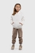 Спортивні штани однотонні дитячі AZN 851 128 см Бежевий (2000990215673W) Фото 1 з 8