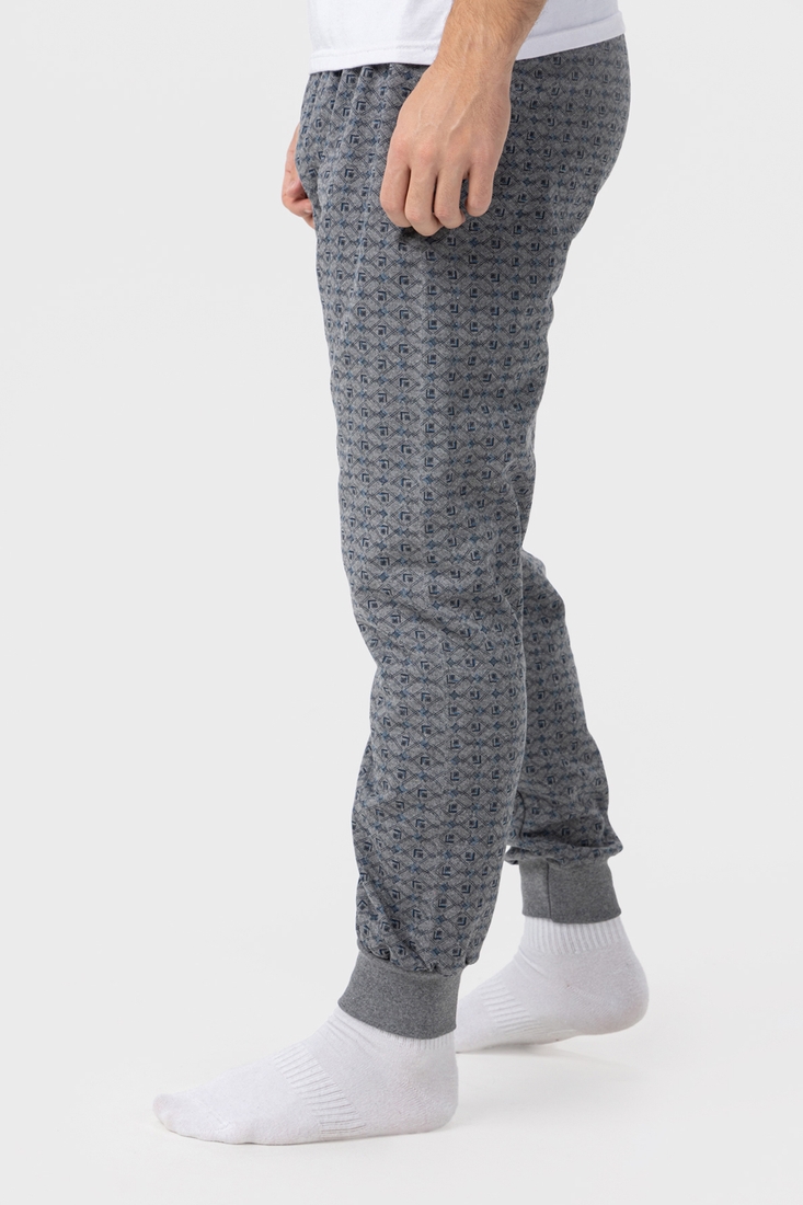 Фото Піжамні штани чоловічі KESIMOGLU Ромб/сірий L Сірий (2000990246035А)