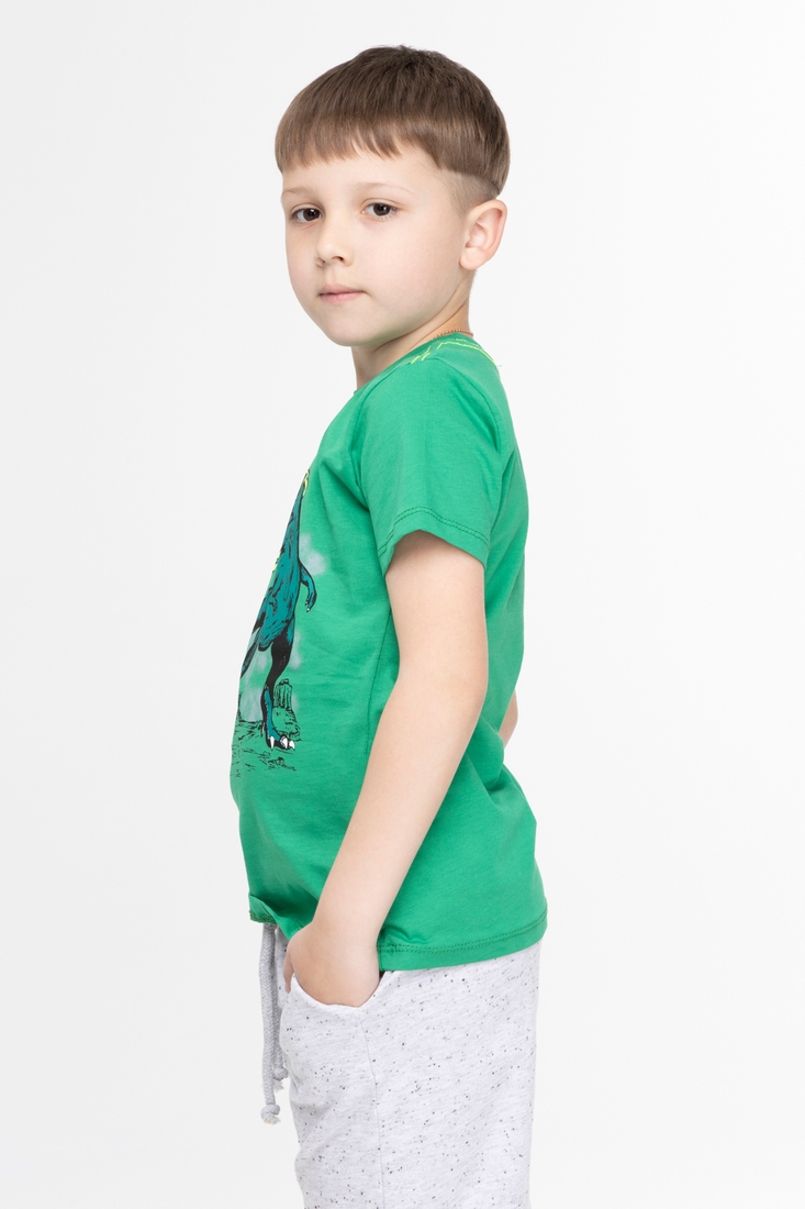 Фото Костюм для мальчика Hees HS-78 футболка + шорты 128 см Зеленый (2000989622666S)