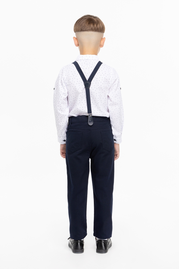Фото Костюм для хлопчика Pitiki 2817 сорочка + штани 110 см Темно-синій (2000989710387D)