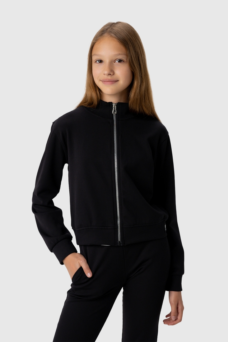 Фото Костюм (кофта+штаны клеш) для девочки Viollen 2188 164 см Черный (2000990091789D)