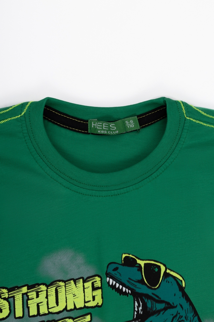 Фото Костюм для хлопчика Hees HS-78 футболка + шорти 104 см Зелений (2000989622642S)