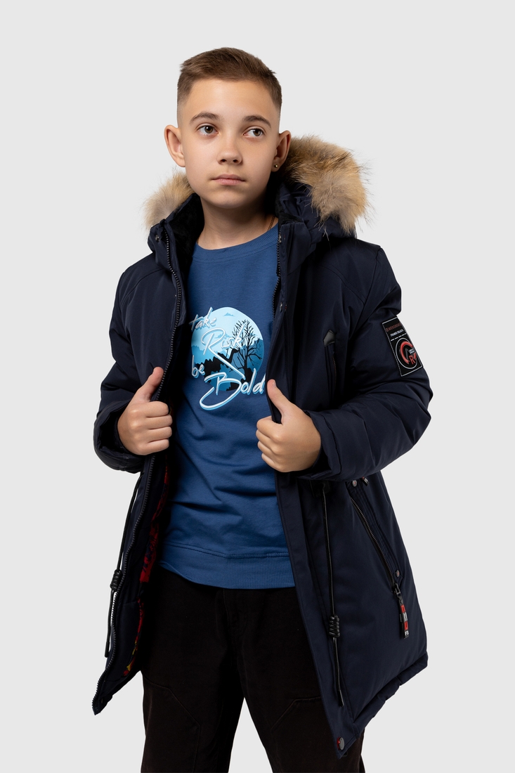 Фото Куртка для хлопчика MY707 164 см Темно-синій (2000989608608W)