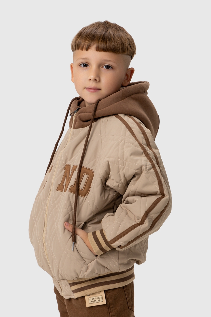 Фото Куртка для хлопчика XZKAMI 8892 134 см Бежевий (2000989984993D)