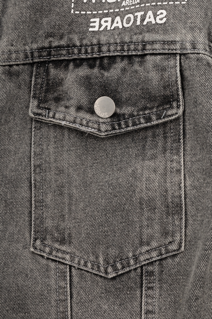 Фото Куртка джинсова для хлопчика 6813 134 см Сірий (2000990306937D)