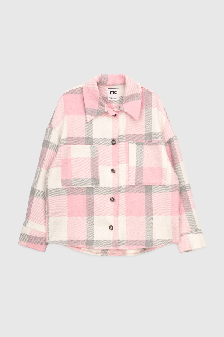 Фото Рубашка с узором для девочки MyChance Клеточка 164 см Розовый (2000990356673D)
